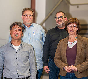 v. l.: Bernd Brausch, Peter Bost, Torsten Rehlinger, Daniela Schlegel-Friedrich